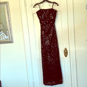 Black sequin strapless long Ralph Lauren dress